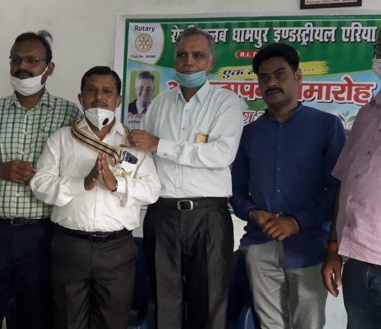 रोटरी क्लब इंडस्ट्रियल एरिया धामपुर के 2020-21 के लिए संजय वर्मा बने अध्यक्ष, बिजनौर संवाद न्यूज ब्यूरो एम.शाकिर की रिपोर्ट